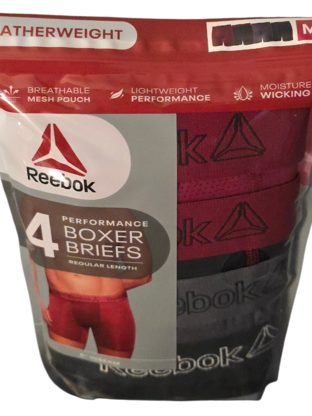 Reebok Boxer Briefs 4 Pack - Medium